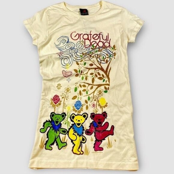Zion Rootswear Tops - NWOT Grateful Dead Rainbow Bears Cream T-Shirt, Size Medium